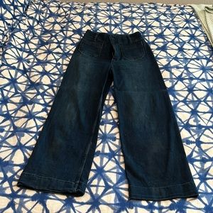 Anthropologie Colette Cropped Wide Leg Denim